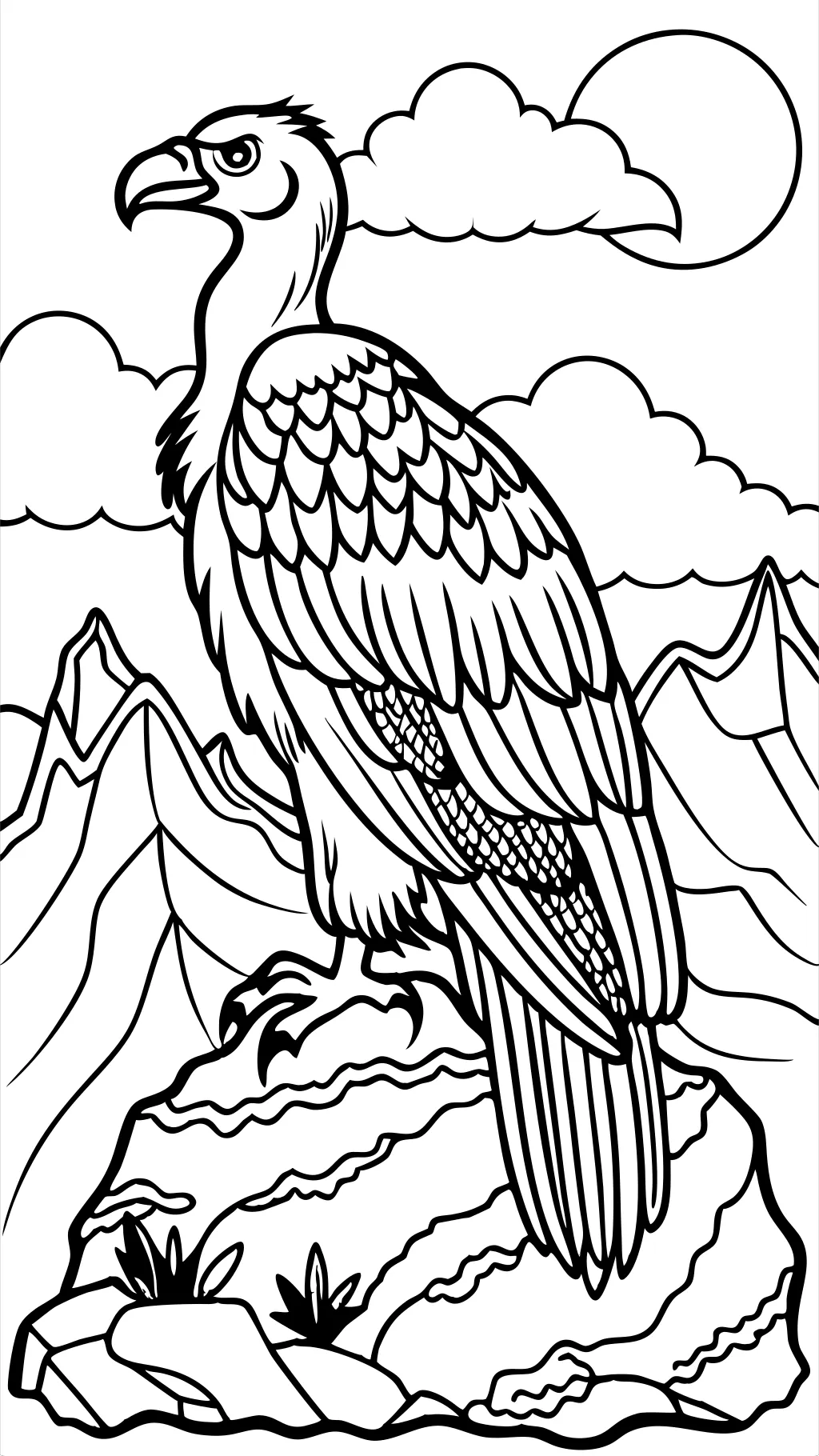 vulture coloring page